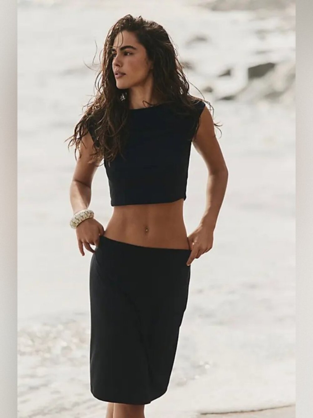 Free People Good Feels Tee Skirt Set NWOT
